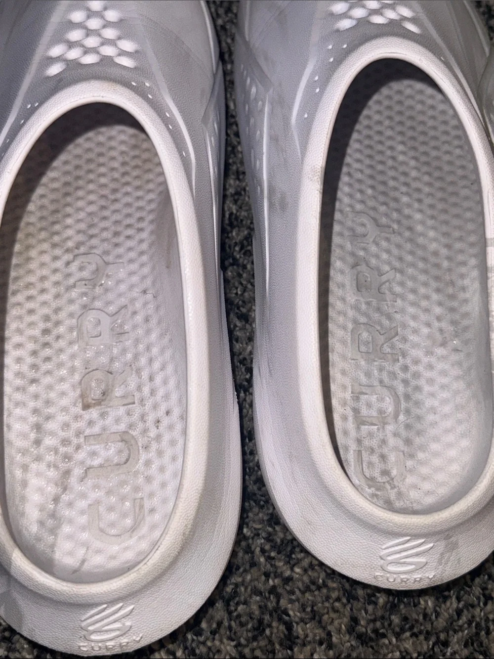 Under Armour Curry FoamTro Men’s Size 9 White Slides Stephen Curry 3028394